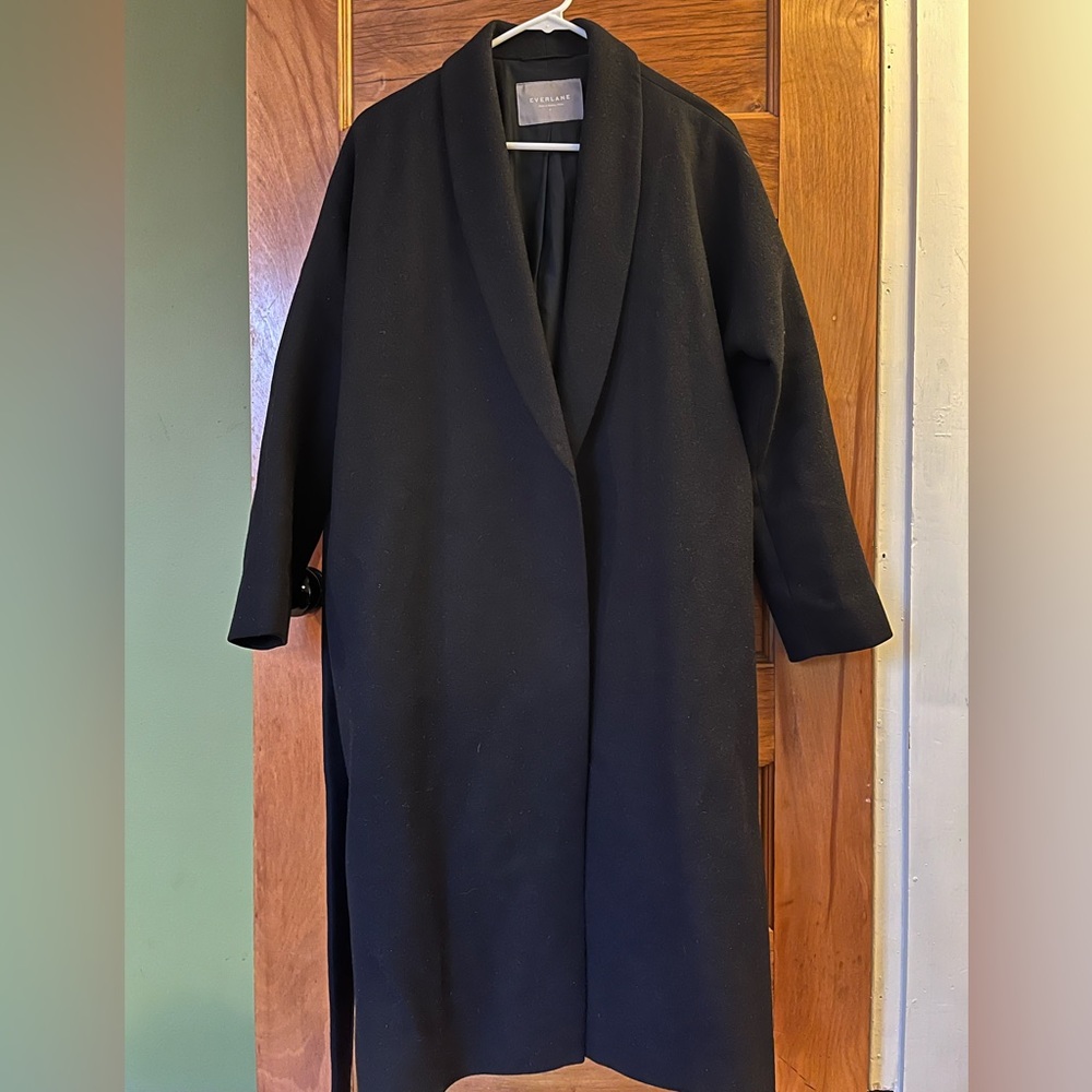 Everlane Wrapped Belt Wool Coat View 2